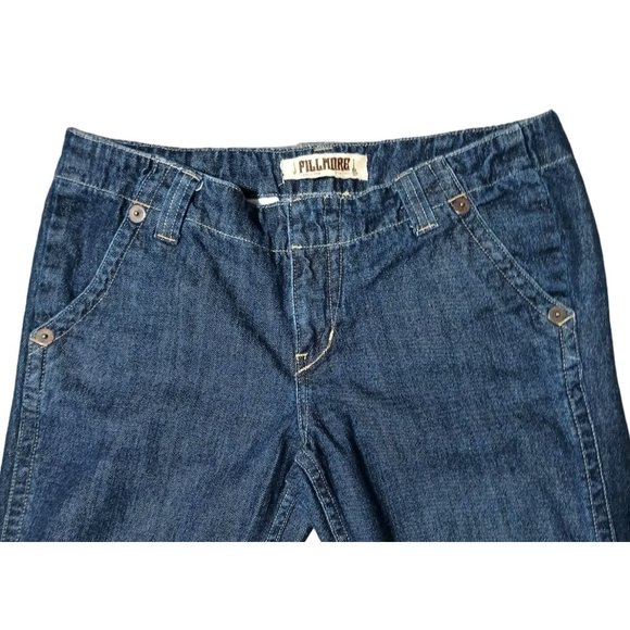 Fillmore American Rock Jeans Womens 35 in Waist Size 31 Dark Wash Denim Straight - Picture 5 of 15